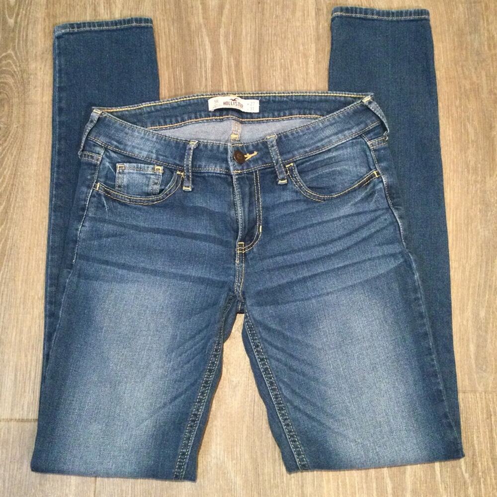 Hollister medium wash skinny jeans juniors 5